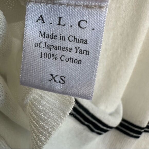 ALC Knit Blouse Top Women XS Stripe Preppy Beachy Resort Vacation Minimalist - Picture 8 of 8